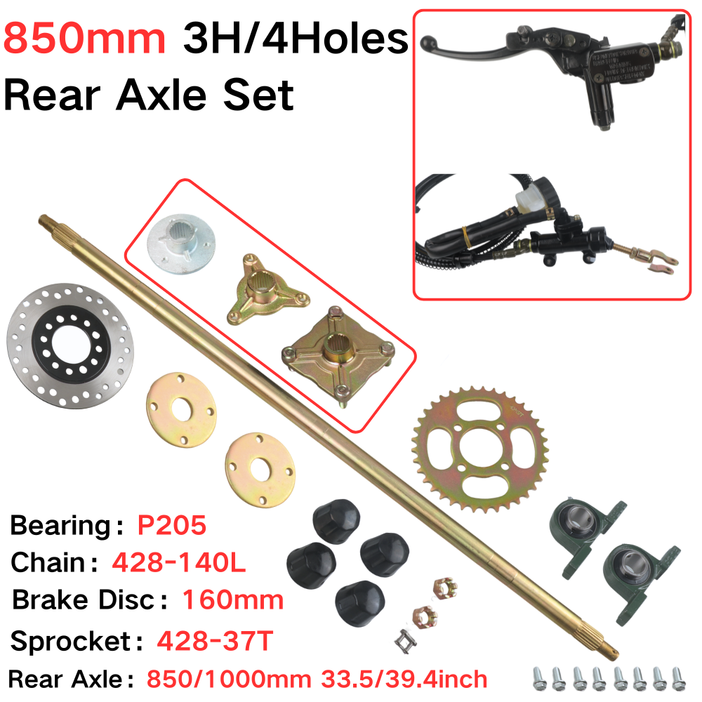 Sprocket - Eje Trasero Completo de 850 mm