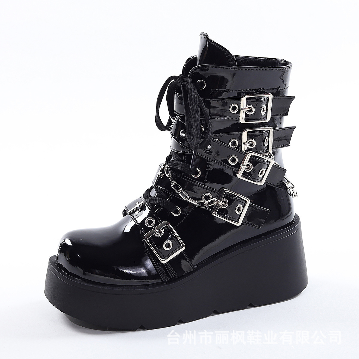 Botines Punk de charol con cad - Motorcycle Chain reseña y precio