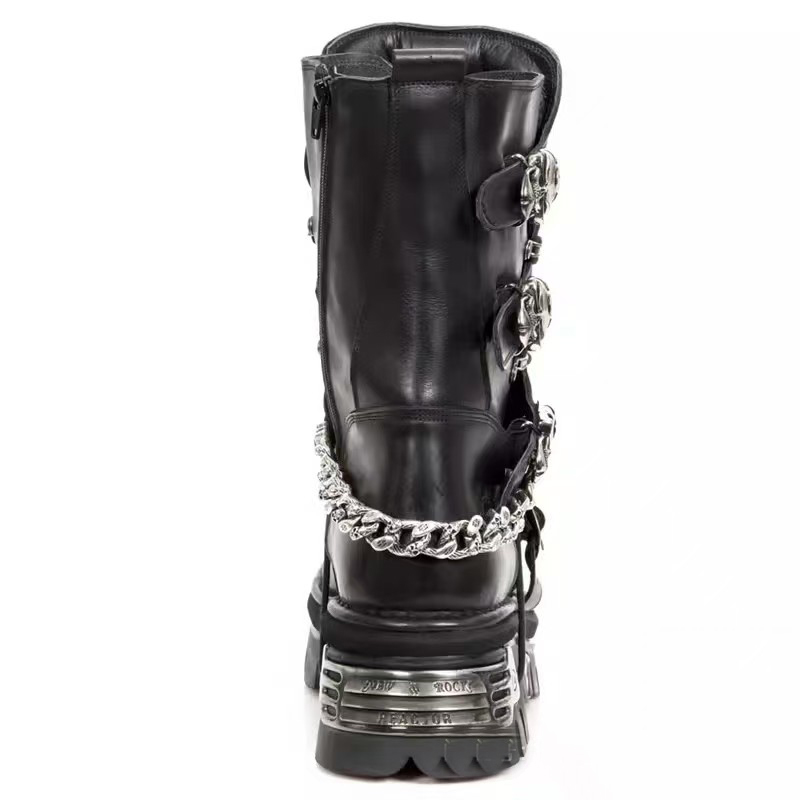 Botas de moto de cuero genuino - Motorcycle Chain reseña y precio