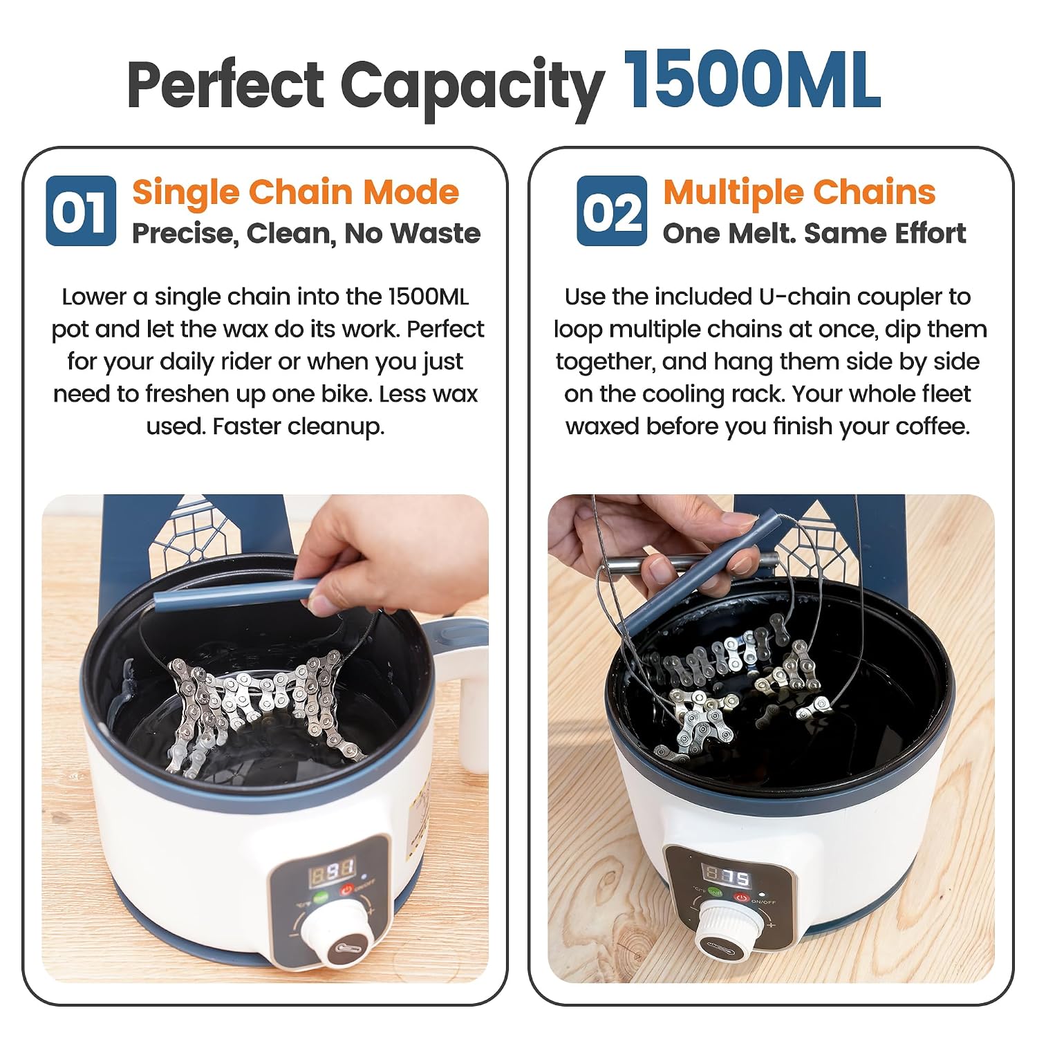 Olla para derretir cera de cad - Bike Chain reseña y precio